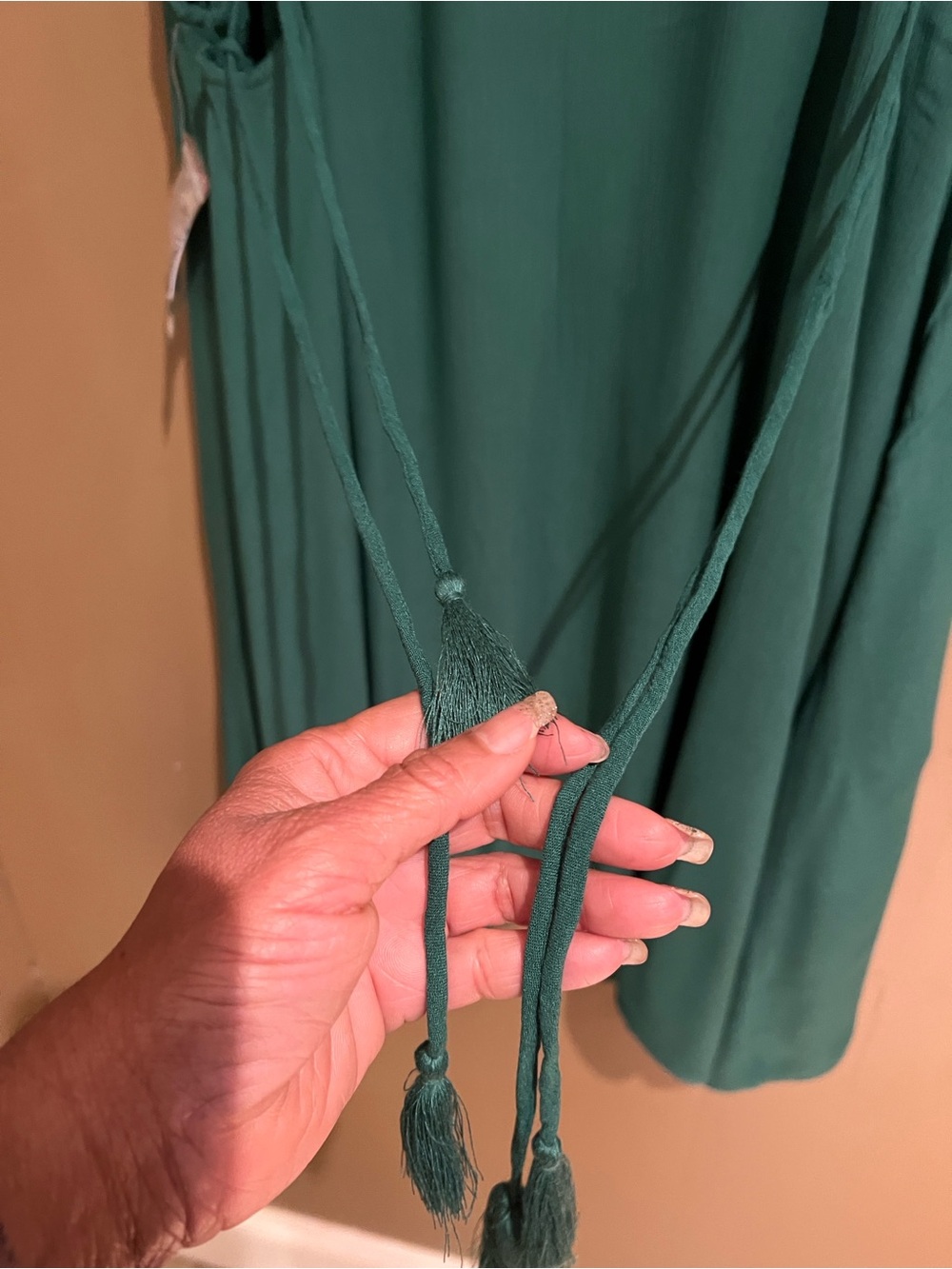 Free People Intimately Embroidered Dress in Ivy Green Combo Sz L NEW - Picture 10 of 16